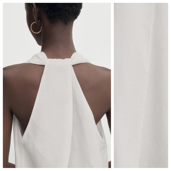 Massimo Dutti White Midi Dress - Picture 4 of 9